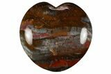 Colorful Polished Petrified Wood Heart - Arizona #311960-1